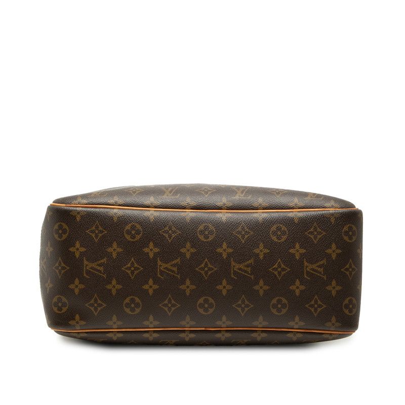 Louis Vuitton Monogram Deauville Handbag Brown Leather — view 3