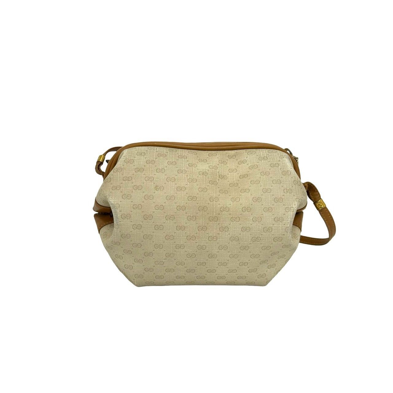 Gucci Vintage Micro GG Leather Shoulder Bag Crossbody Pochette Beige — view 3
