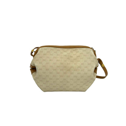 Gucci Vintage Micro GG Leather Shoulder Bag Crossbody Pochette Beige — view 3