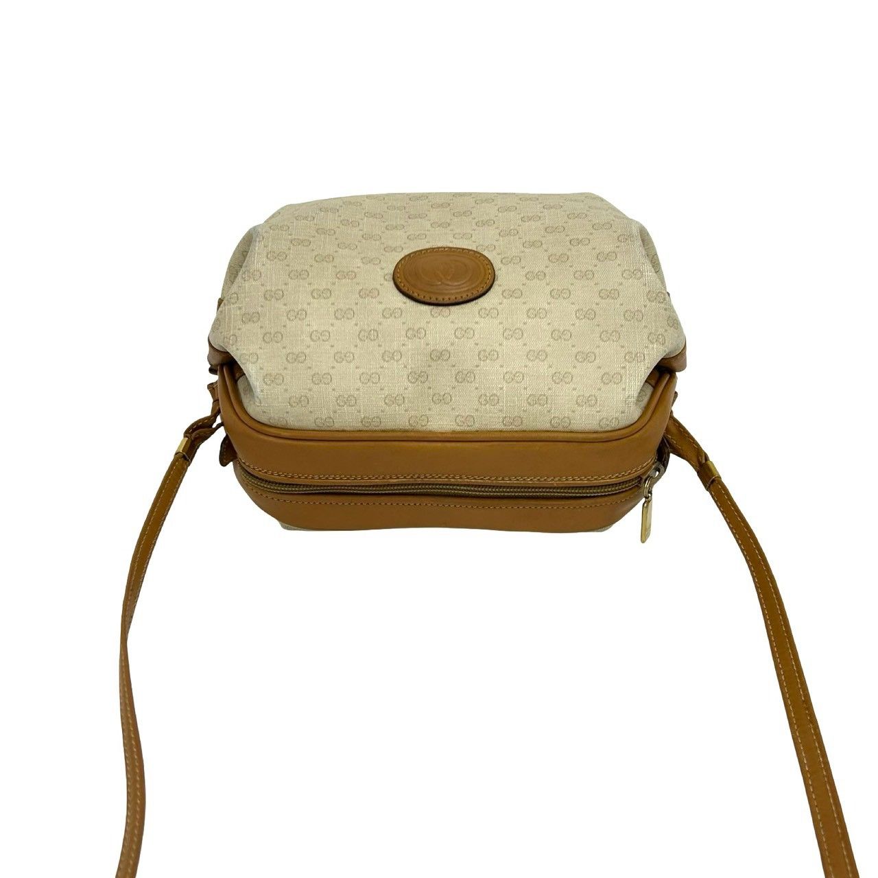 Gucci Vintage Micro GG Leather Shoulder Bag Crossbody Pochette Beige — view 4