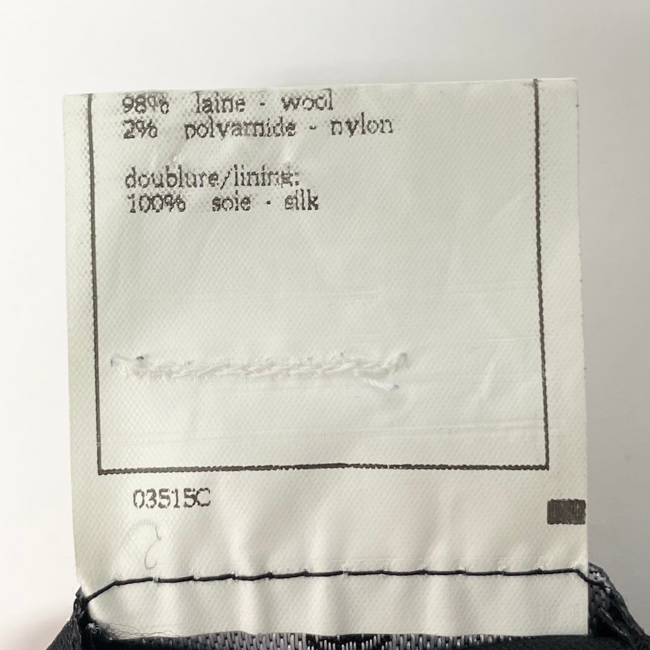 Chanel Tweed Skirt Knee Length Black Wool — view 9
