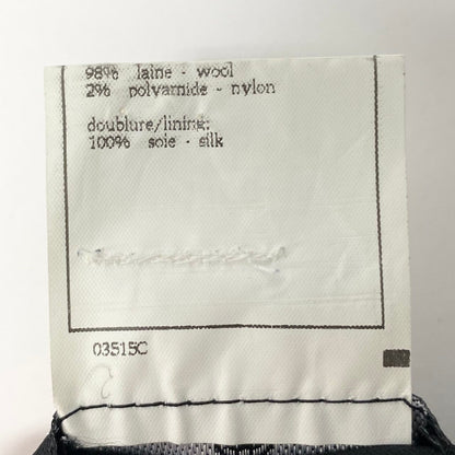 Chanel Tweed Skirt Knee Length Black Wool — view 9