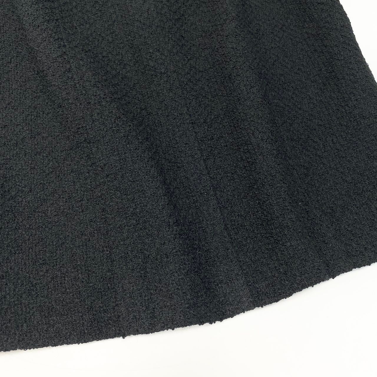 Chanel Tweed Skirt Knee Length Black Wool — view 6