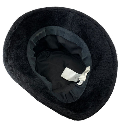 Celine Bucket Hat Logo Embroidery Alpaca Black Going — view 6