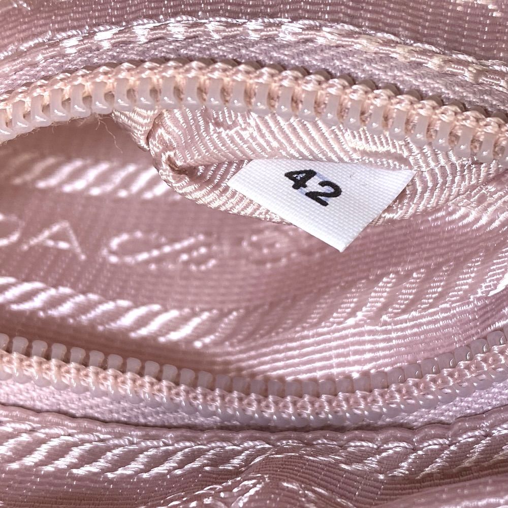 Prada Re-Nylon Micro Pouch Makeup Nylon Pink Lightweight Capacity Crossbody — view 8