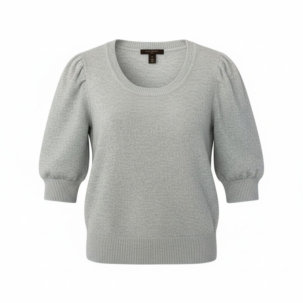 Louis Vuitton 5 Quarter Sleeve Cashmere Knit Sweater Gray