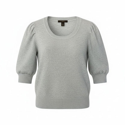 Louis Vuitton 5 Quarter Sleeve Cashmere Knit Sweater Gray