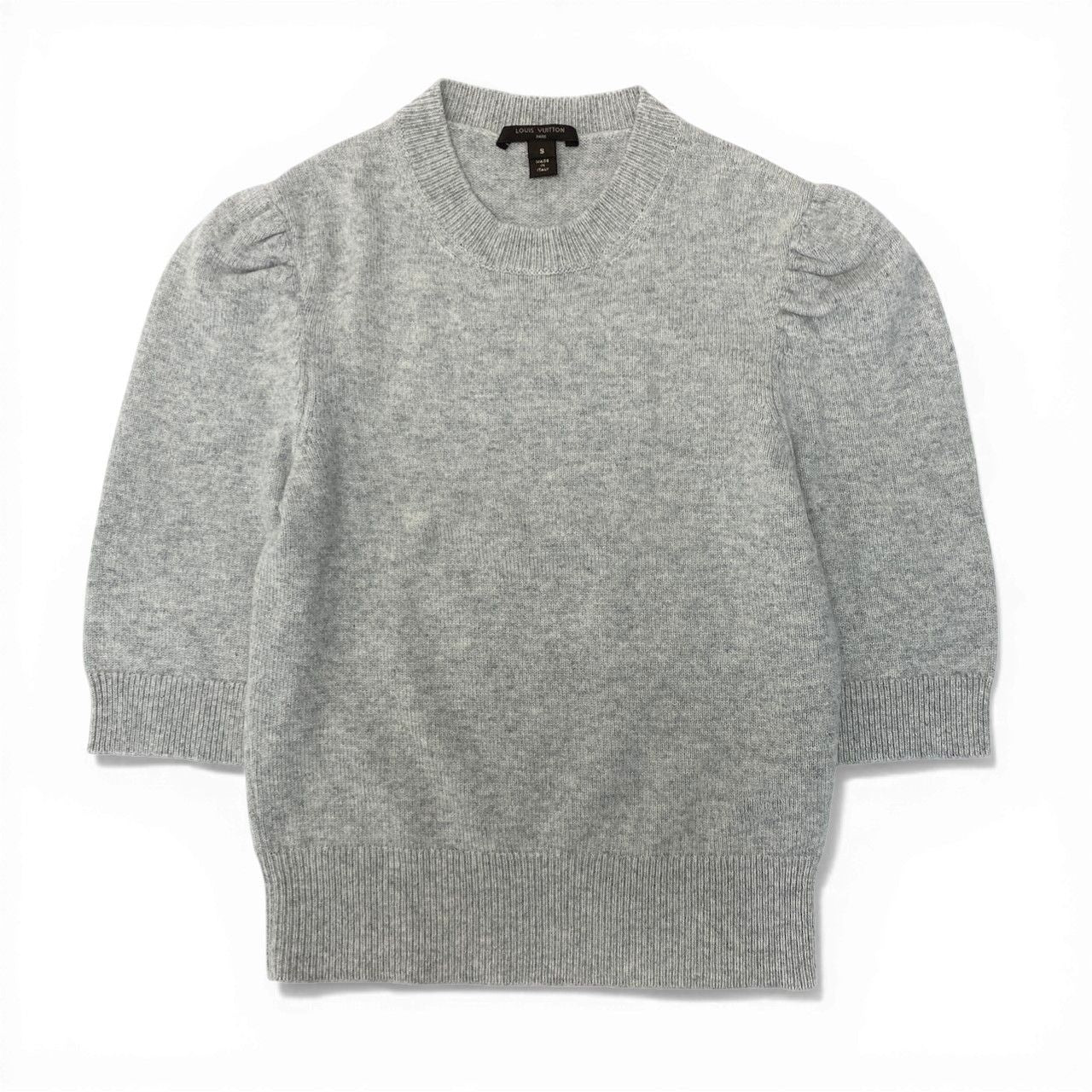 Louis Vuitton 5 Quarter Sleeve Cashmere Knit Sweater Gray — view 2