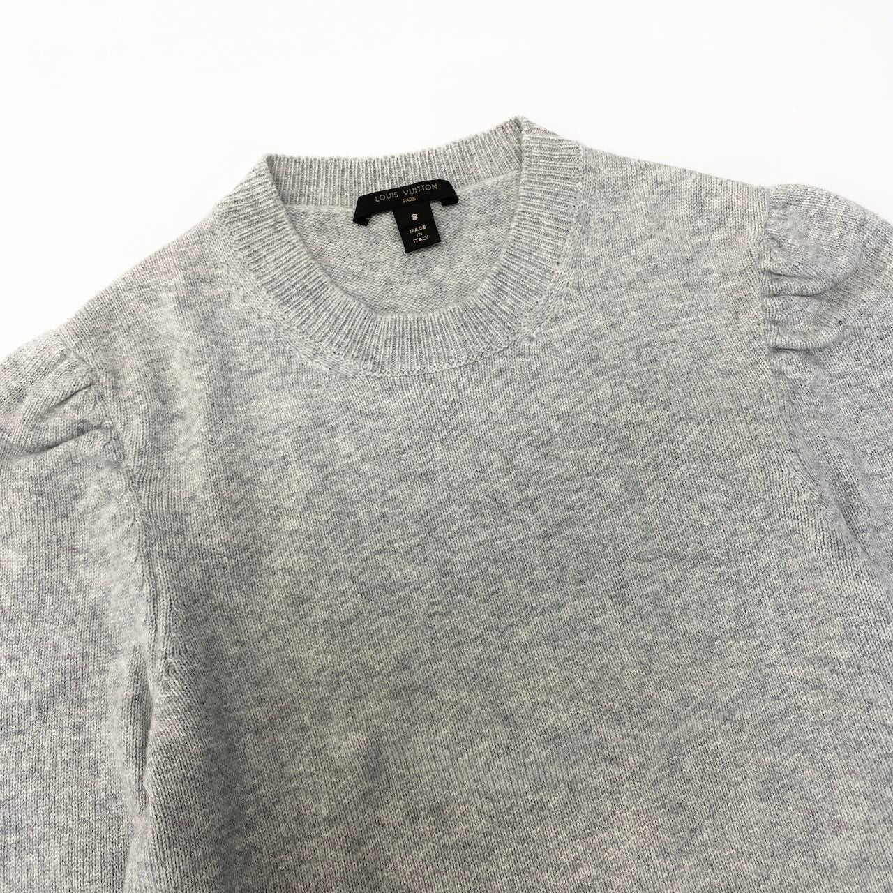Louis Vuitton 5 Quarter Sleeve Cashmere Knit Sweater Gray — view 4