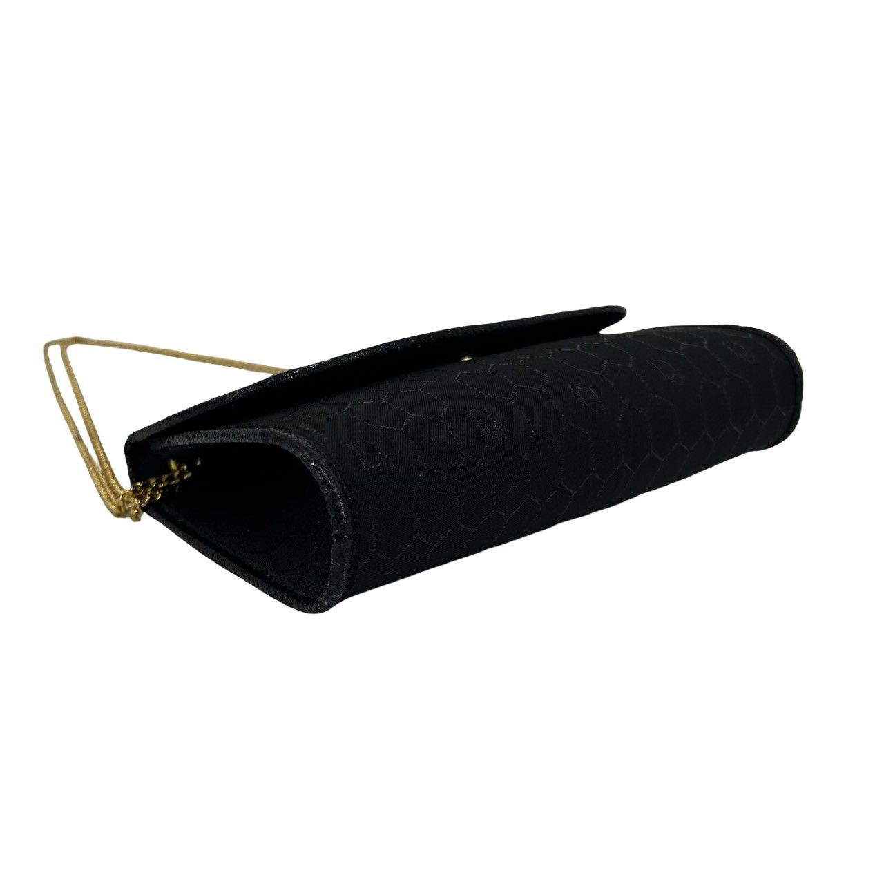 Dior Logo Honeycomb Canvas Shoulder Bag Sakosh Pochette Black — view 7