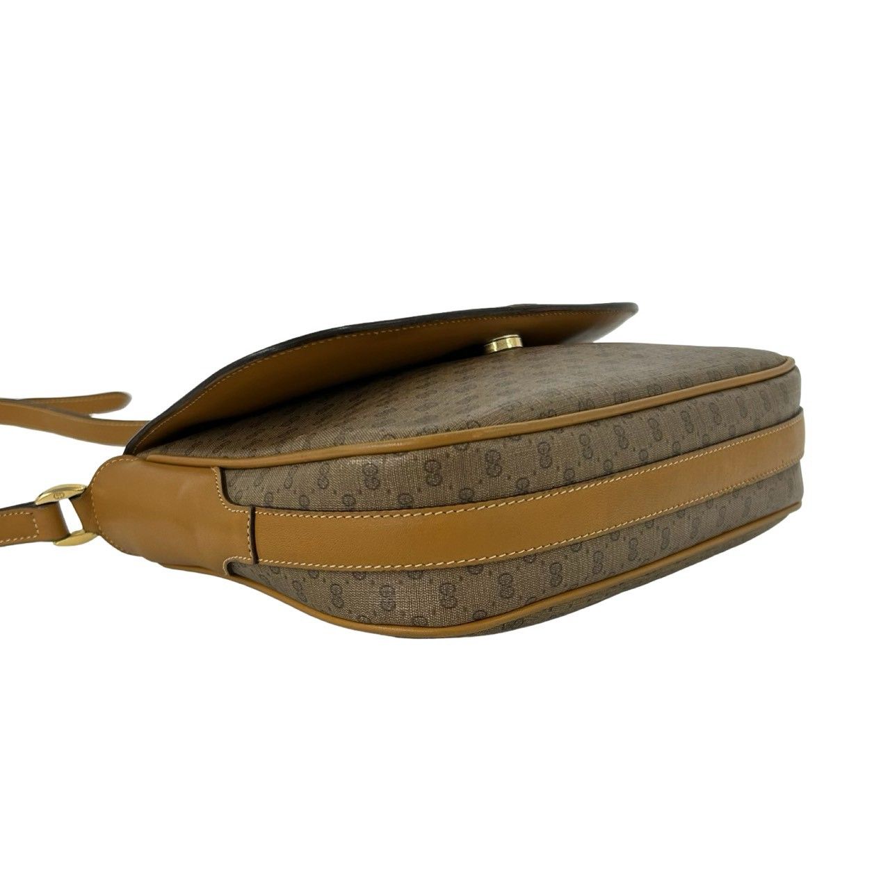 Gucci Vintage Micro GG Logo Leather Shoulder Bag Sacoch Pochette Brown — view 7