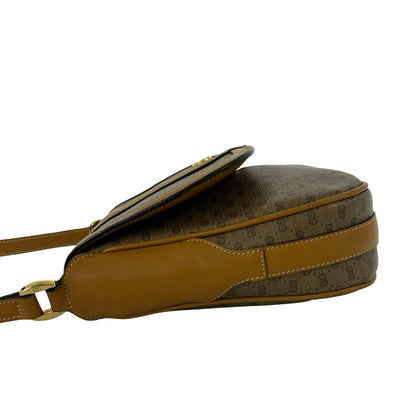 Gucci Vintage Micro GG Logo Leather Shoulder Bag Sacoch Pochette Brown — view 5