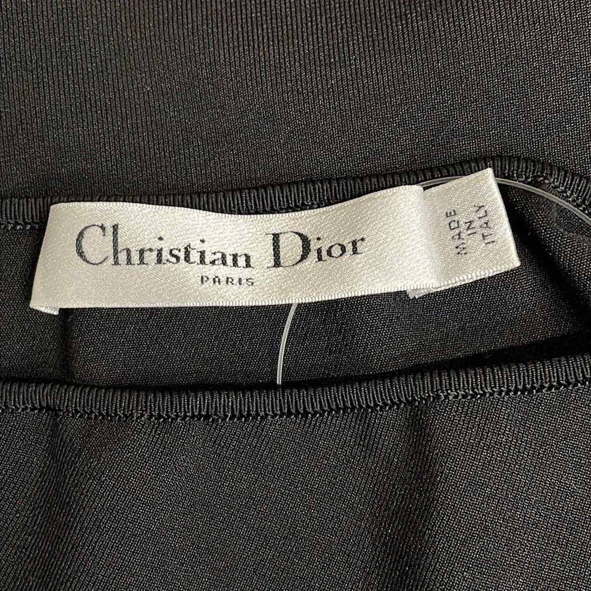 Dior Tank Top I 44 Black Silk Blend Asymmetric — view 3