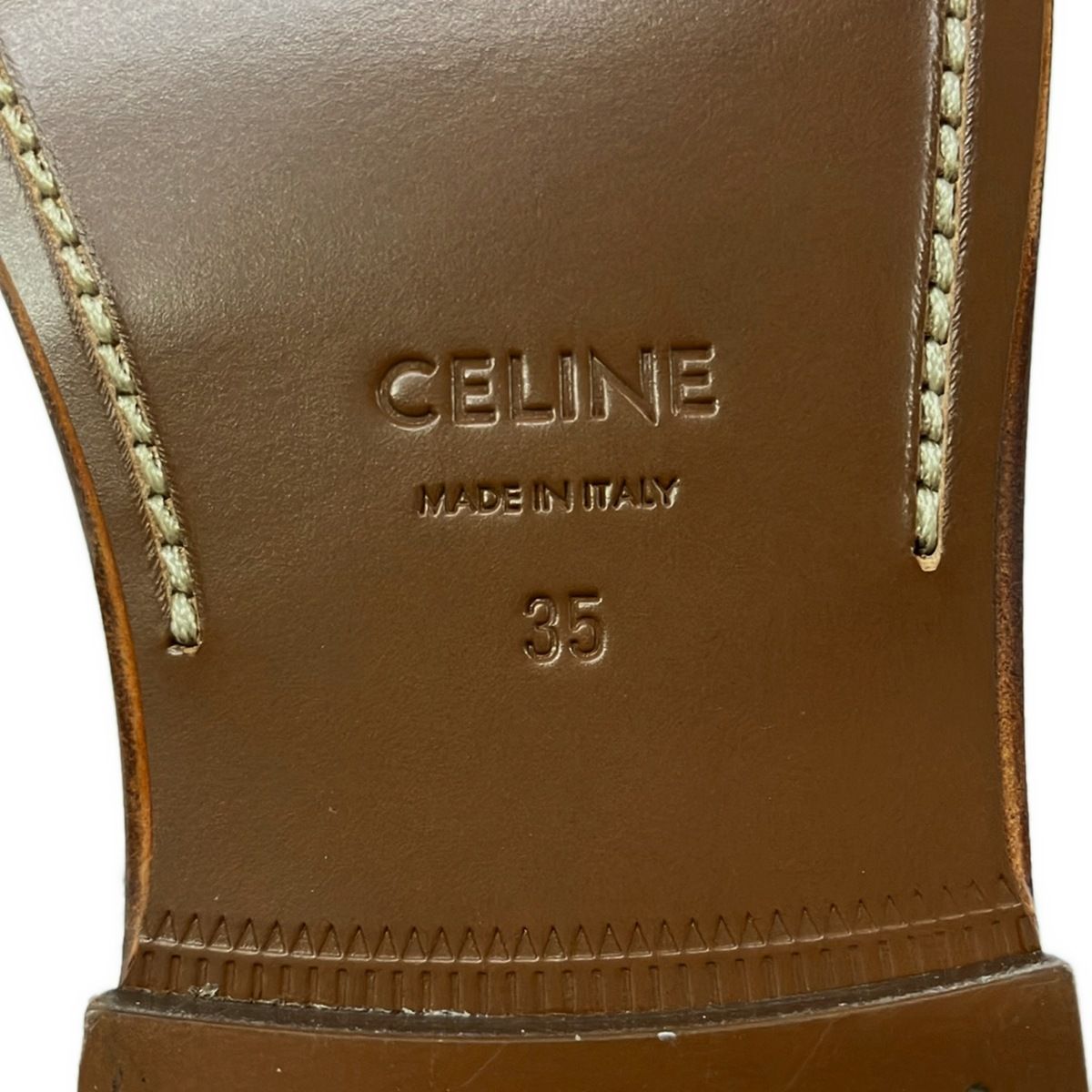 Celine Sandals Brown Studded Leather 35 — view 6