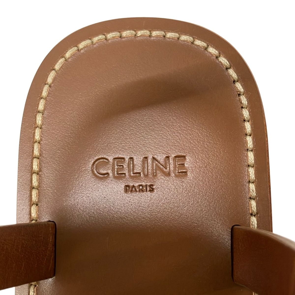 Celine Sandals Brown Studded Leather 35 — view 5