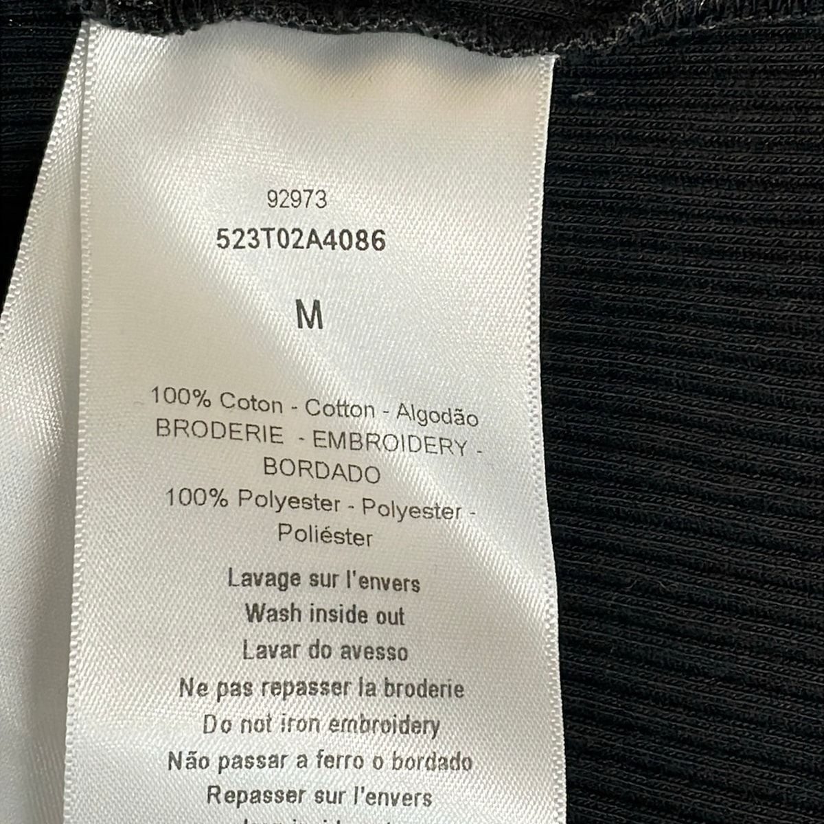 Dior Tank Top M Asymmetric Top Cotton Jersey Black — view 5
