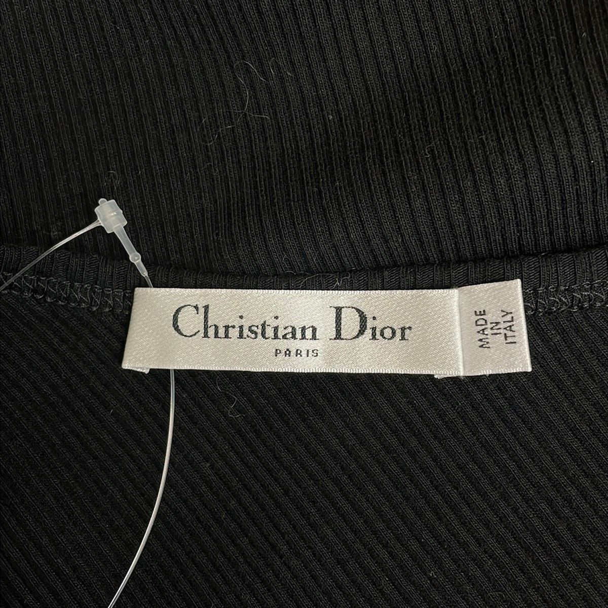 Dior Tank Top M Asymmetric Top Cotton Jersey Black — view 3
