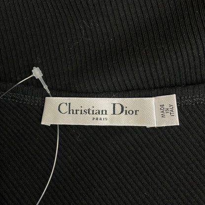 Dior Tank Top M Asymmetric Top Cotton Jersey Black — view 3