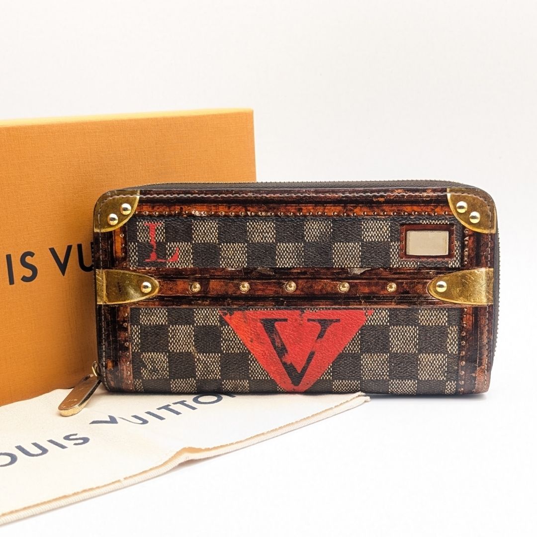Louis Vuitton Zippy Wallet Damier Transformed Zip Around Rare