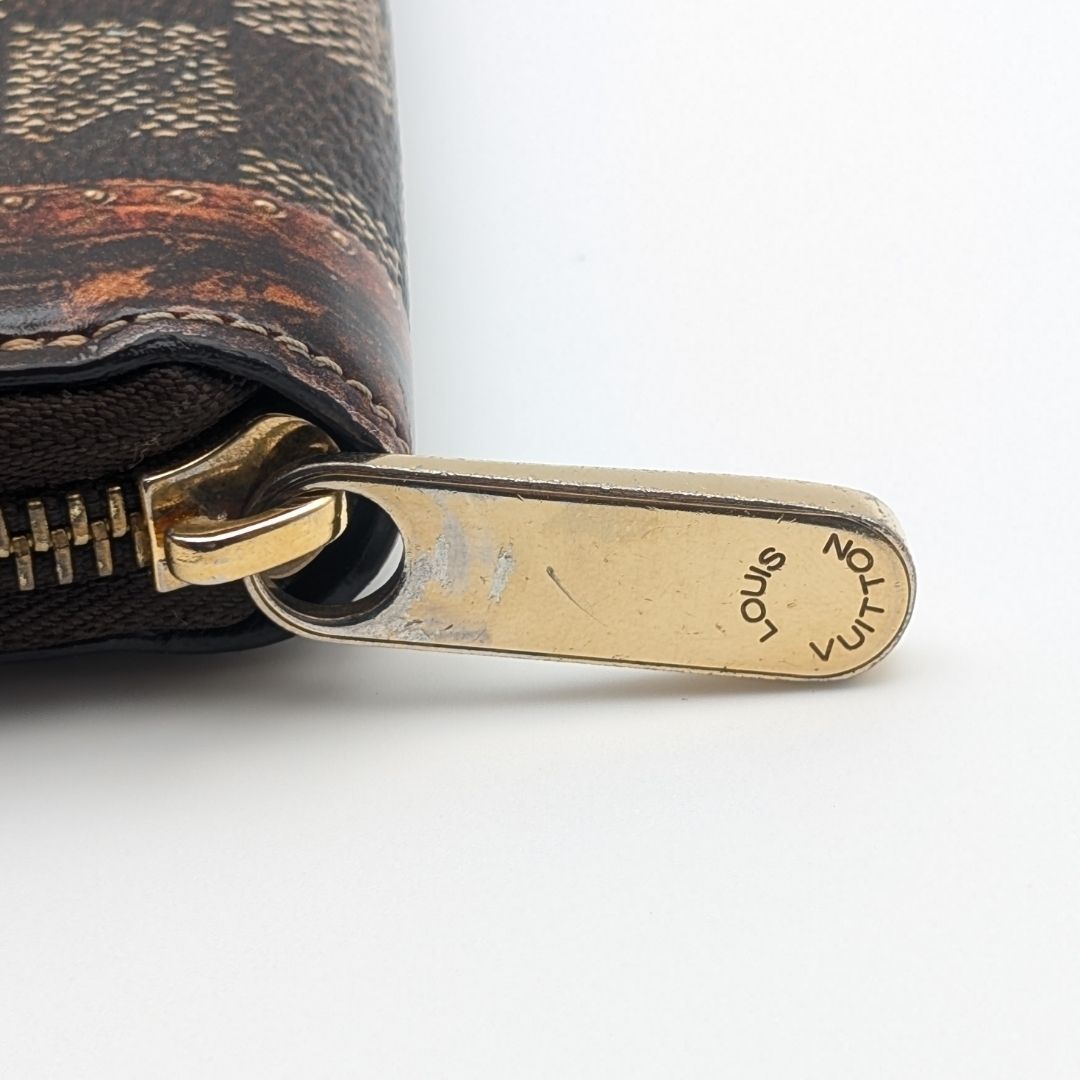 Louis Vuitton Zippy Wallet Damier Transformed Zip Around Rare — view 6