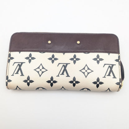Louis Vuitton Zippy Wallet Monogram Blanc Leather Zip Around White Brown — view 2
