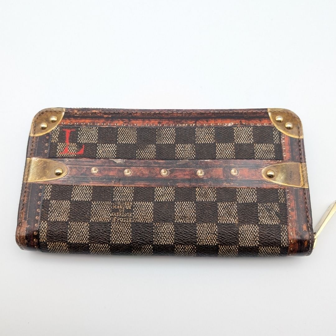 Louis Vuitton Zippy Wallet Damier Transformed Zip Around Rare — view 2