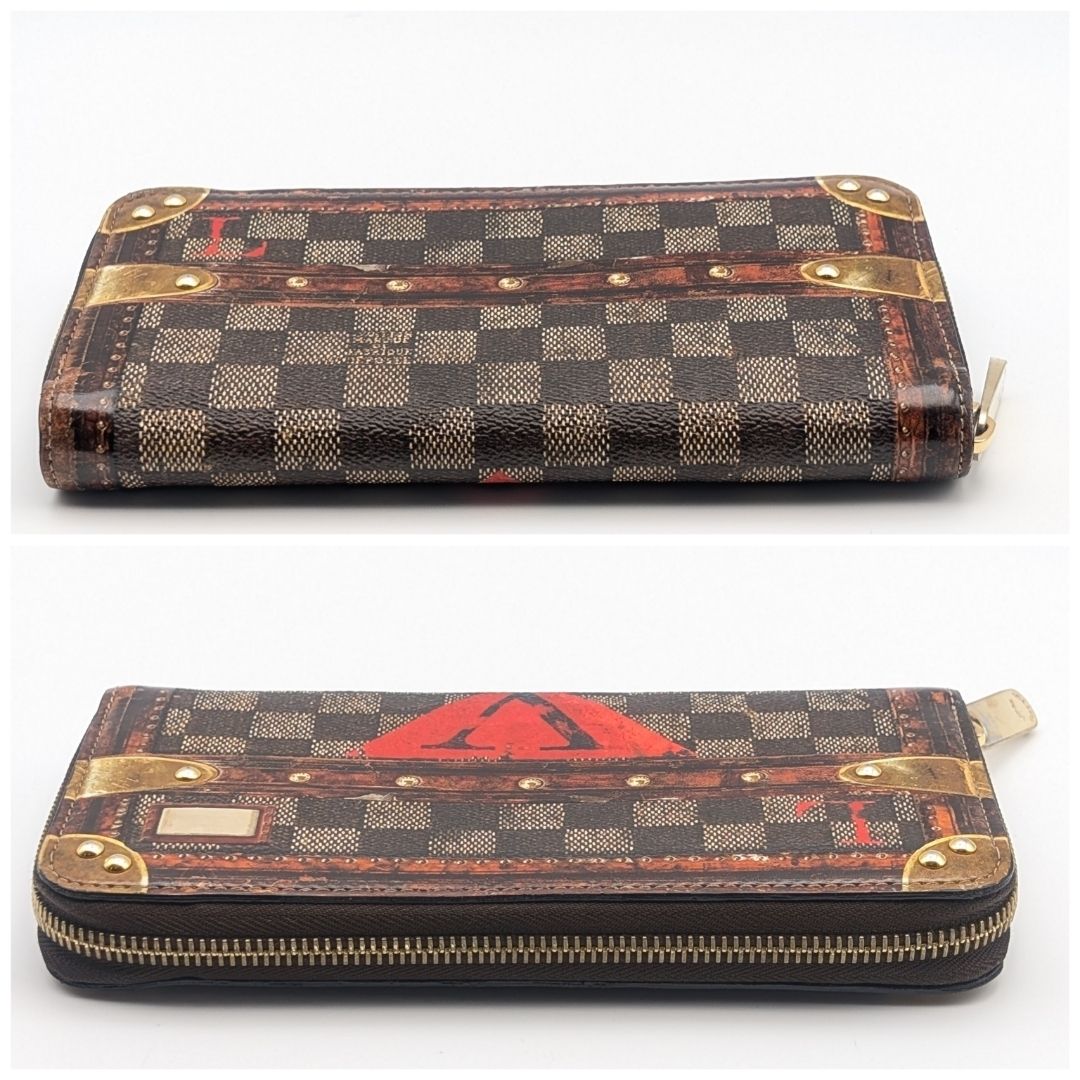 Louis Vuitton Zippy Wallet Damier Transformed Zip Around Rare — view 3