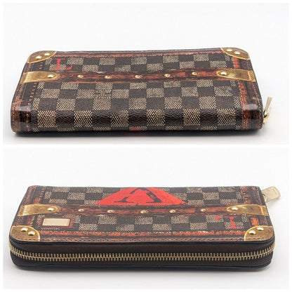 Louis Vuitton Zippy Wallet Damier Transformed Zip Around Rare — view 3