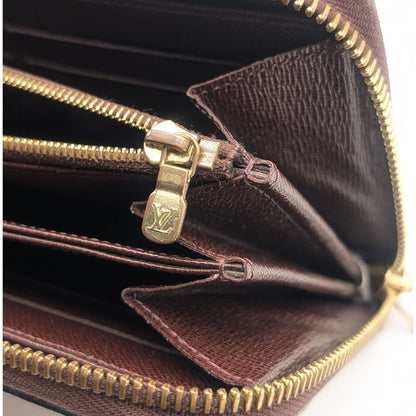 Louis Vuitton Zippy Wallet Monogram Blanc Leather Zip Around White Brown — view 9