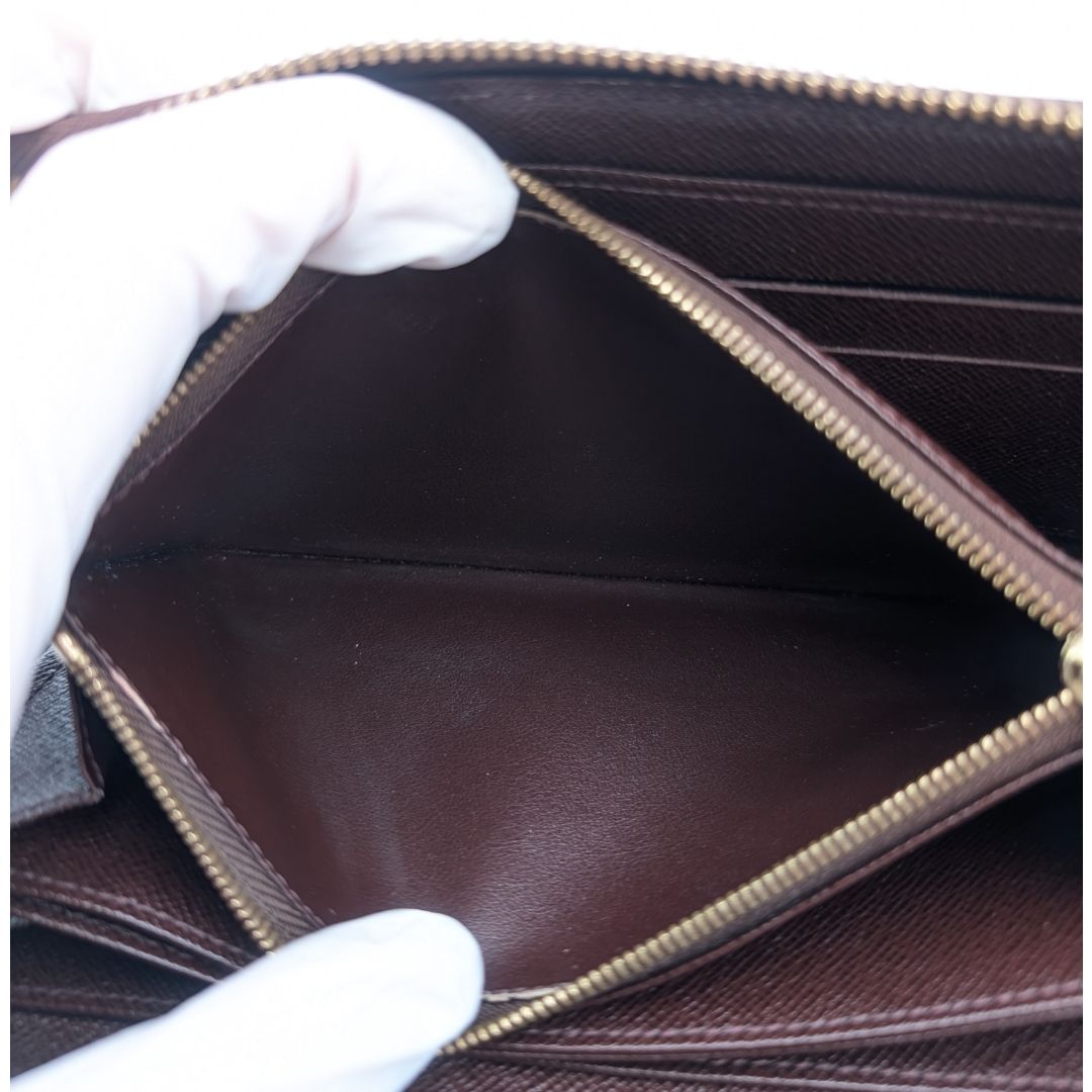 Louis Vuitton Zippy Wallet Monogram Blanc Leather Zip Around White Brown — view 8