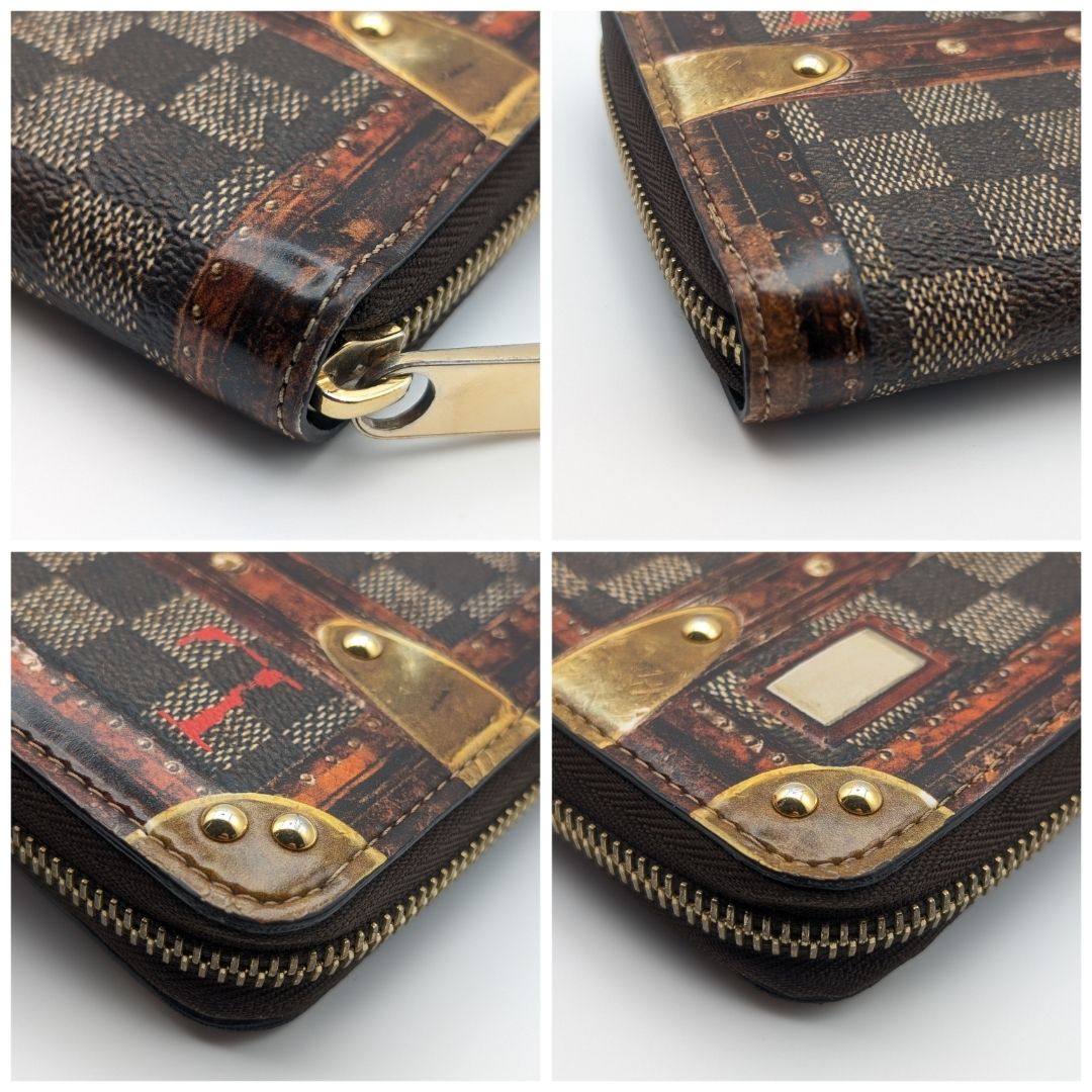 Louis Vuitton Zippy Wallet Damier Transformed Zip Around Rare — view 4