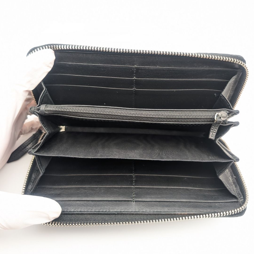 Gucci GG Supreme Arabesque Black Zip Around Wallet — view 6