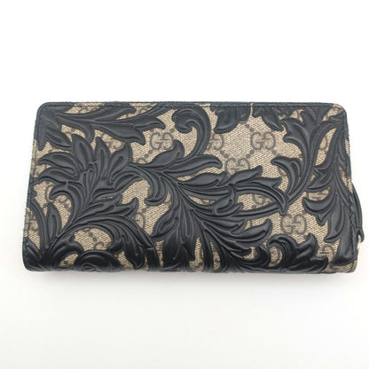 Gucci GG Supreme Arabesque Black Zip Around Wallet — view 3