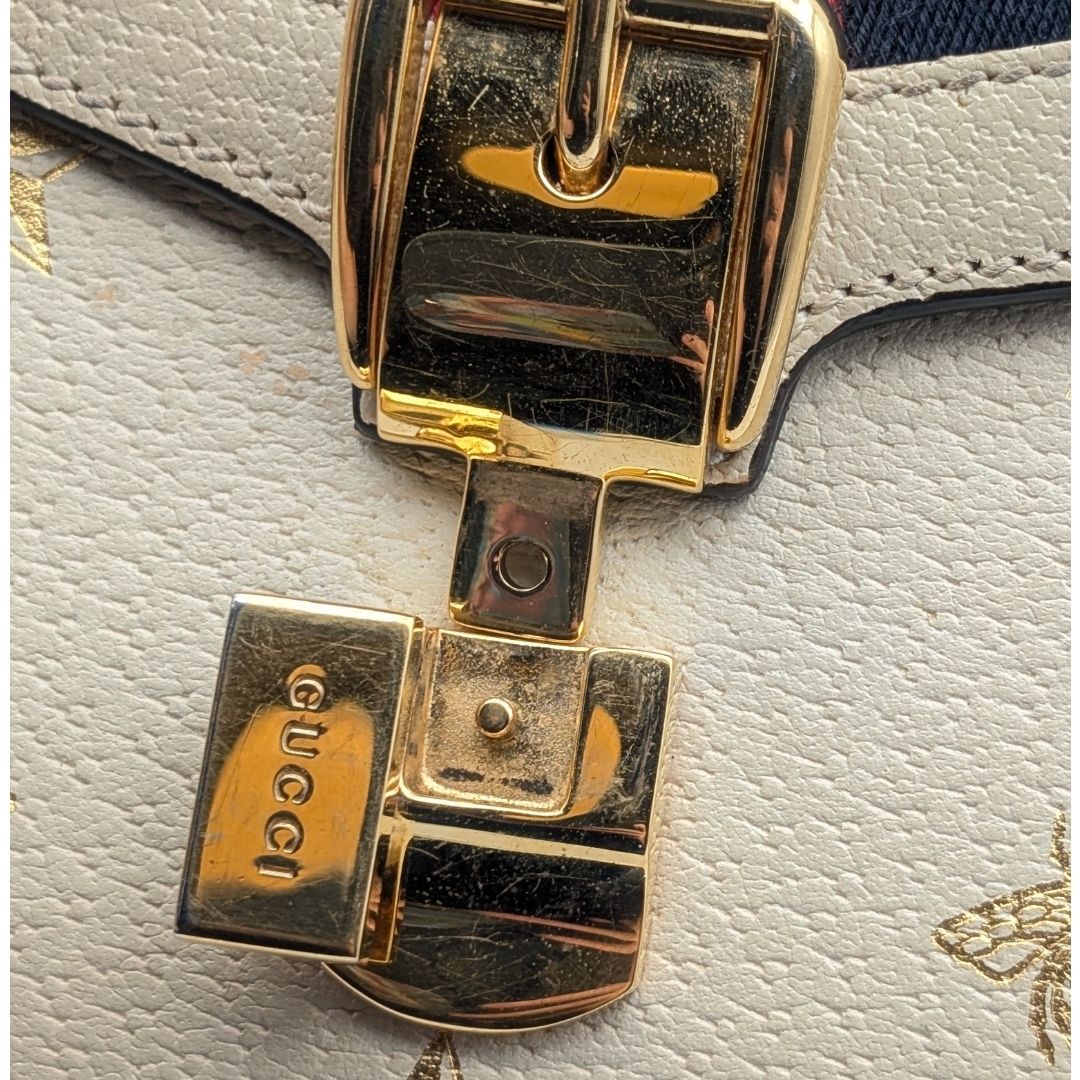 Gucci Sylvie Sherry Line Be Star White Leather 2-Way Shoulder — view 7