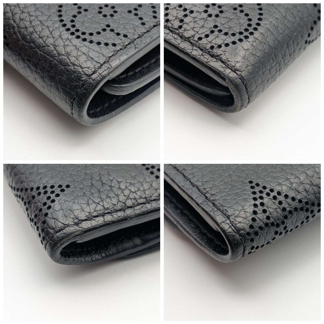 Louis Vuitton Key Case Multicles 4 Monogram Mahina Noir Black Quadruple Strand — view 5