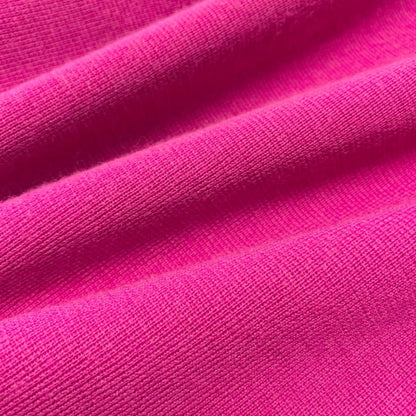 Saint Laurent Gold Button Long Sleeve Knit Top Pink Wool Top Sweater — view 7