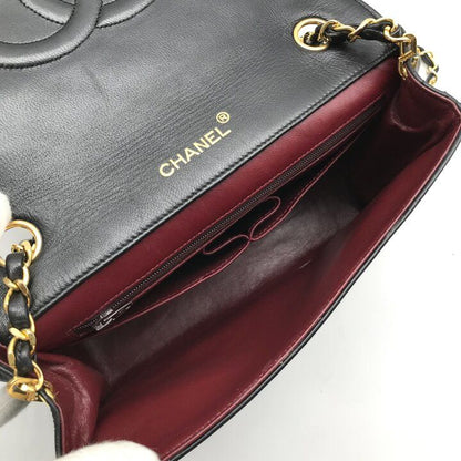 Chanel CC Logo Quilted Turnlock Leather Chain Shoulder Bag Black — view 8