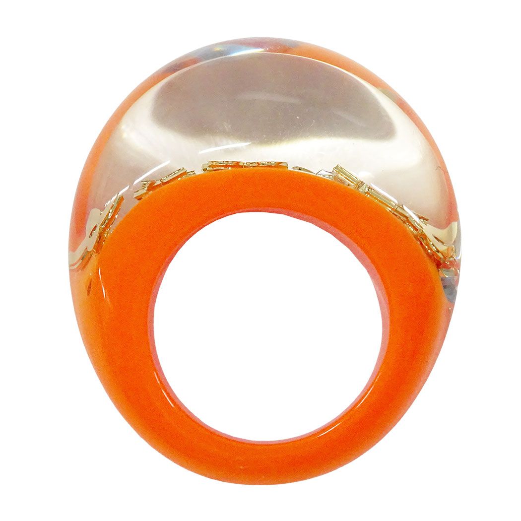 Louis Vuitton Ring Resin Bague Ankle John Orange M Bulky Vitamins — view 4