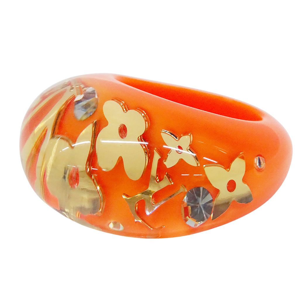 Louis Vuitton Ring Resin Bague Ankle John Orange M Bulky Vitamins — view 2
