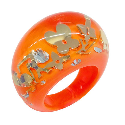 Louis Vuitton Ring Resin Bague Ankle John Orange M Bulky Vitamins