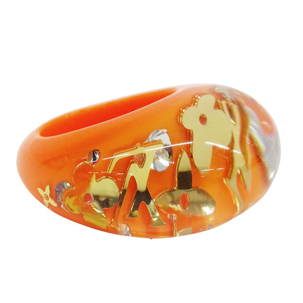 Louis Vuitton Ring Resin Bague Ankle John Orange M Bulky Vitamins — view 3