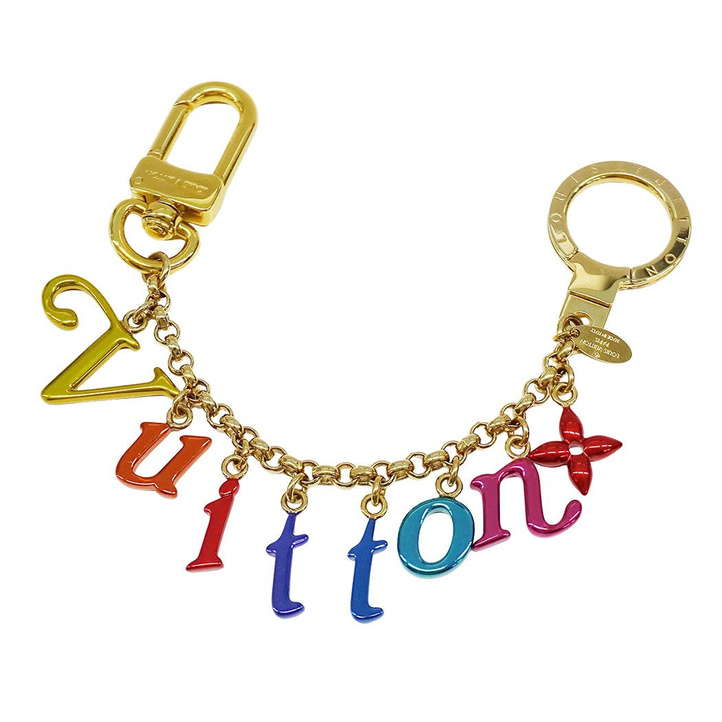 Louis Vuitton Key Holder Metal Porte Cles Chenne New Wave Multicolor Bag Charm