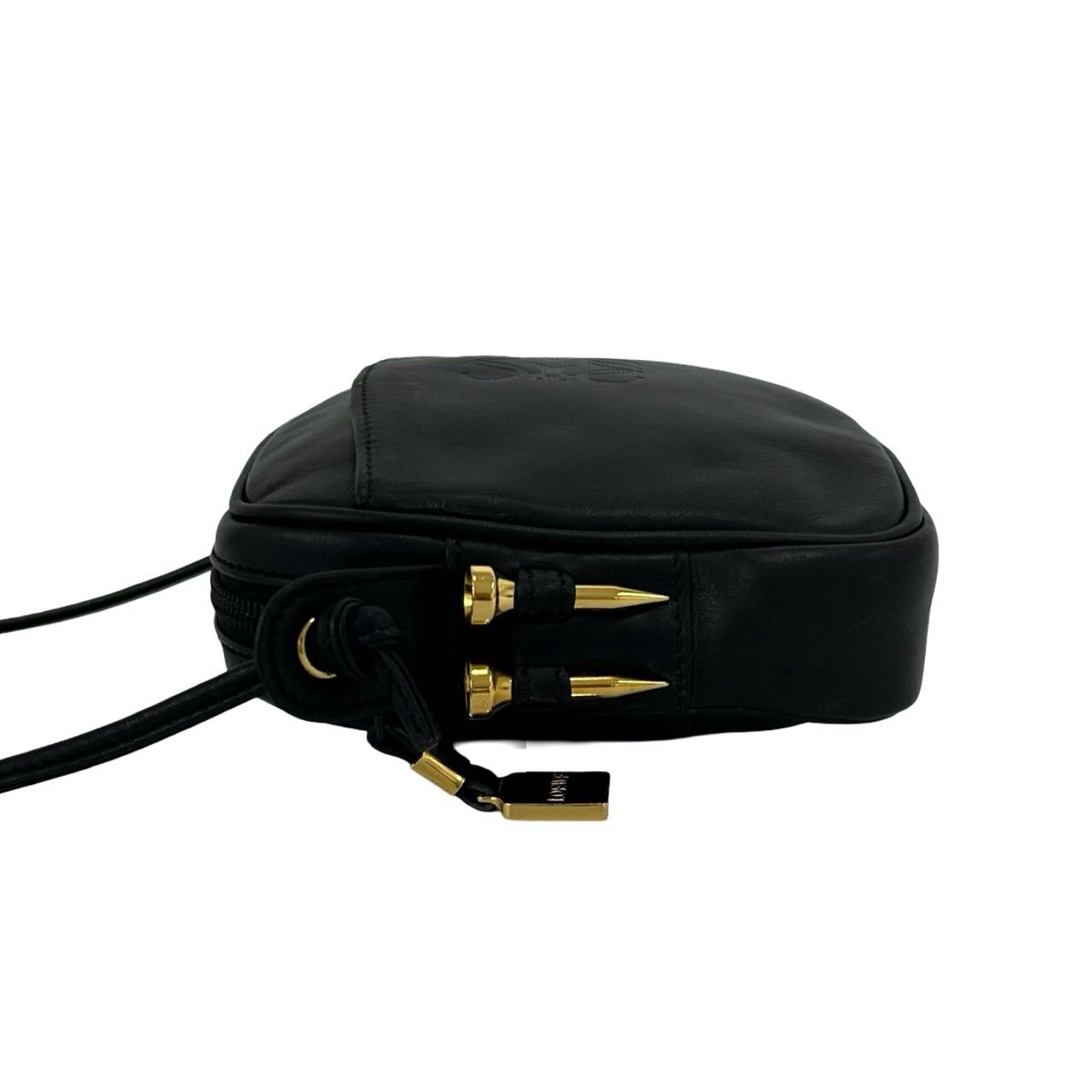 Loewe Vintage Anagram Logo Leather Mini Shoulder Bag Sacoch Pochette Black — view 5