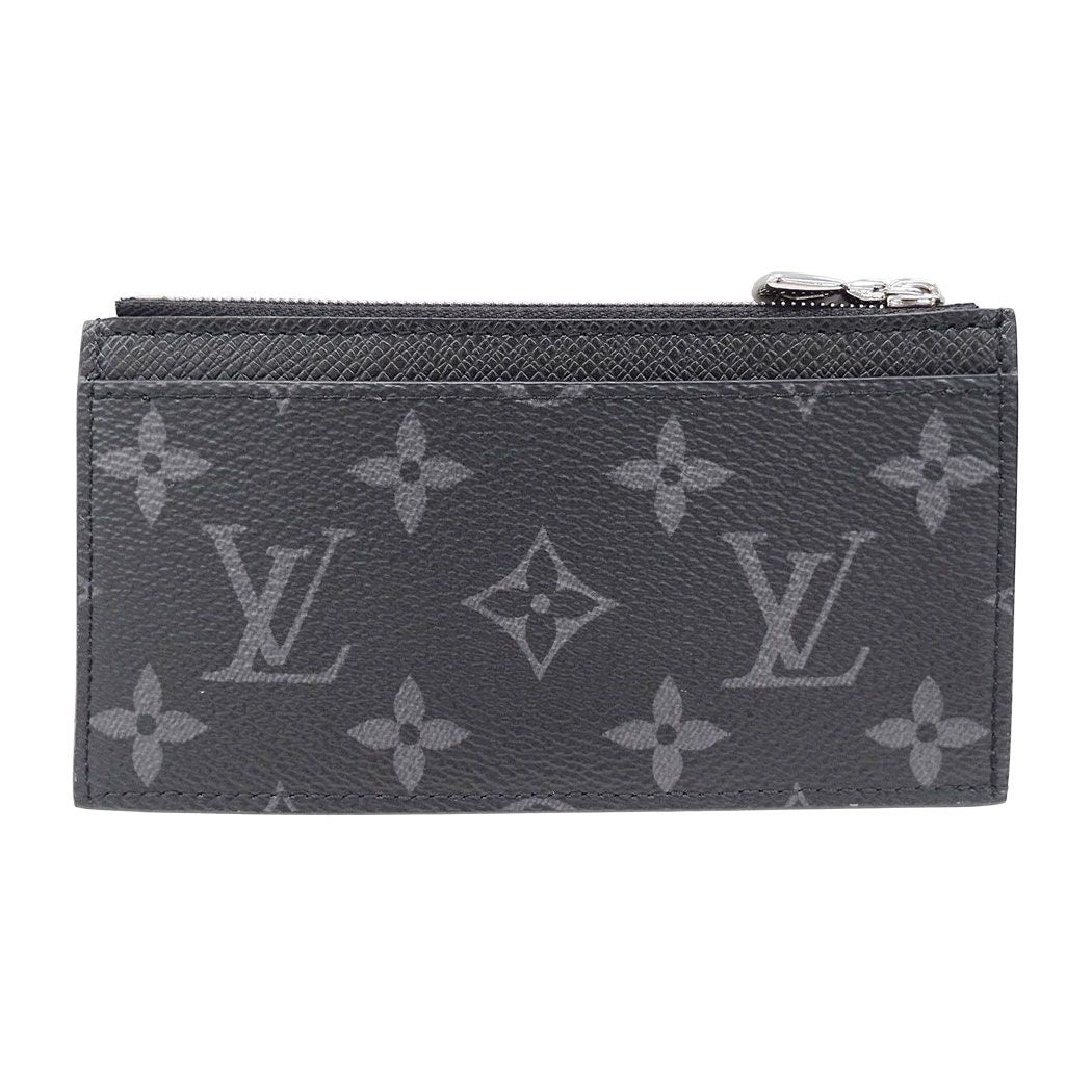 Louis Vuitton Card Case Taiga Monogram Eclipse Coin Holder Black Pocket Small — view 2