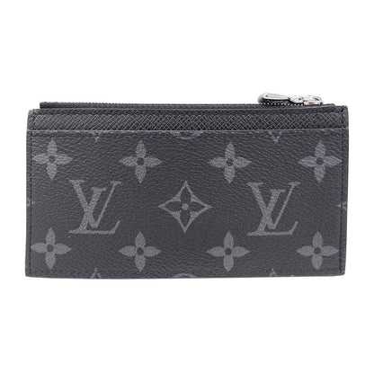 Louis Vuitton Card Case Taiga Monogram Eclipse Coin Holder Black Pocket Small — view 2