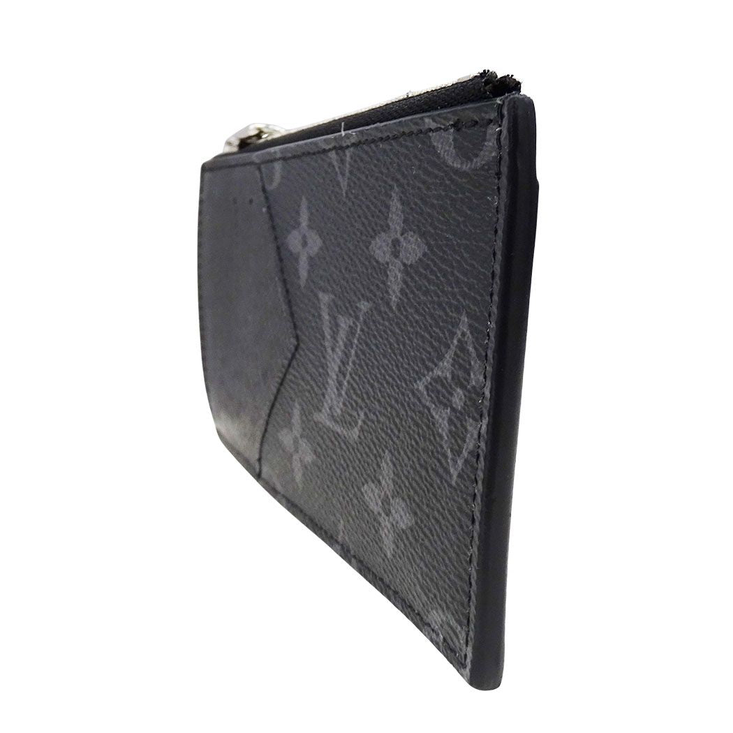 Louis Vuitton Card Case Taiga Monogram Eclipse Coin Holder Black Pocket Small — view 4
