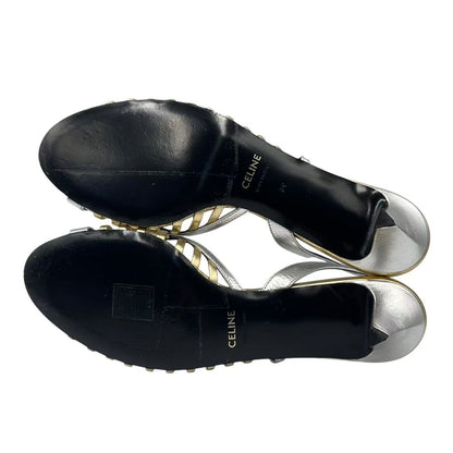 Celine Sandals Gold Silver — view 7