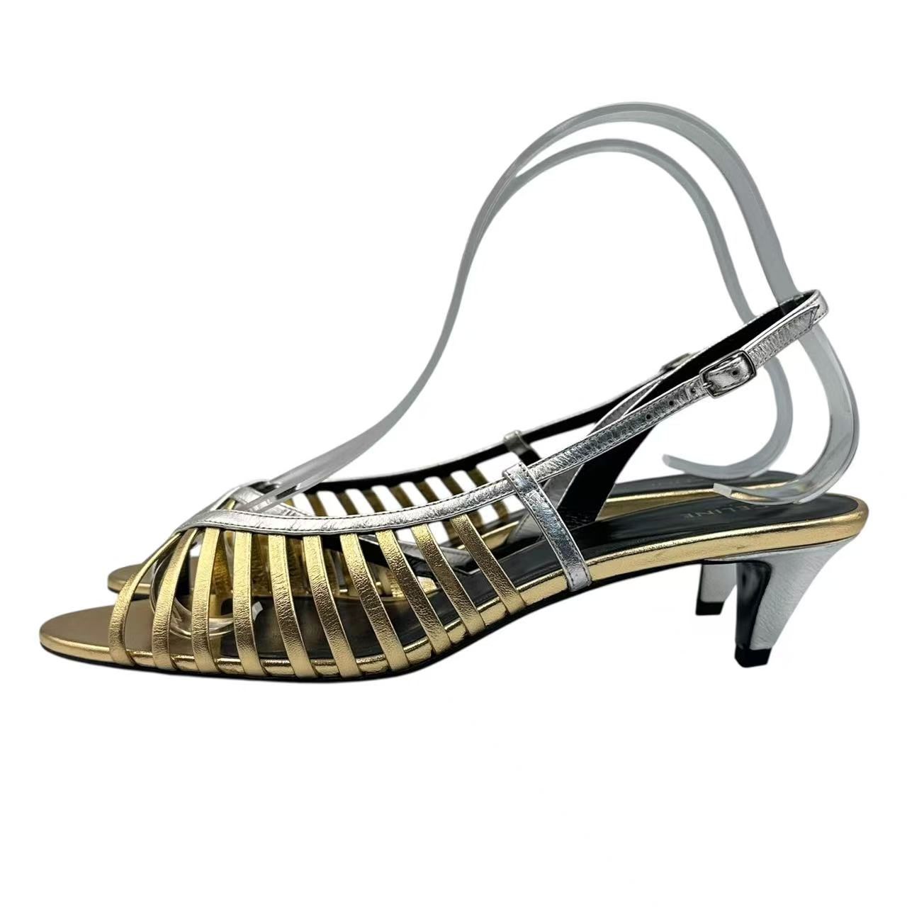 Celine Sandals Gold Silver — view 3