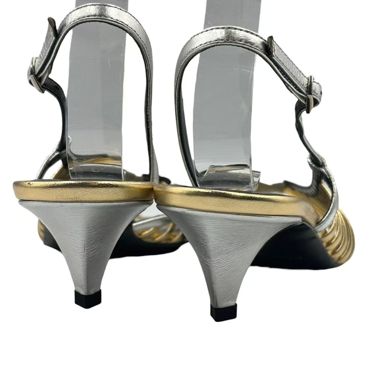 Celine Sandals Gold Silver — view 6