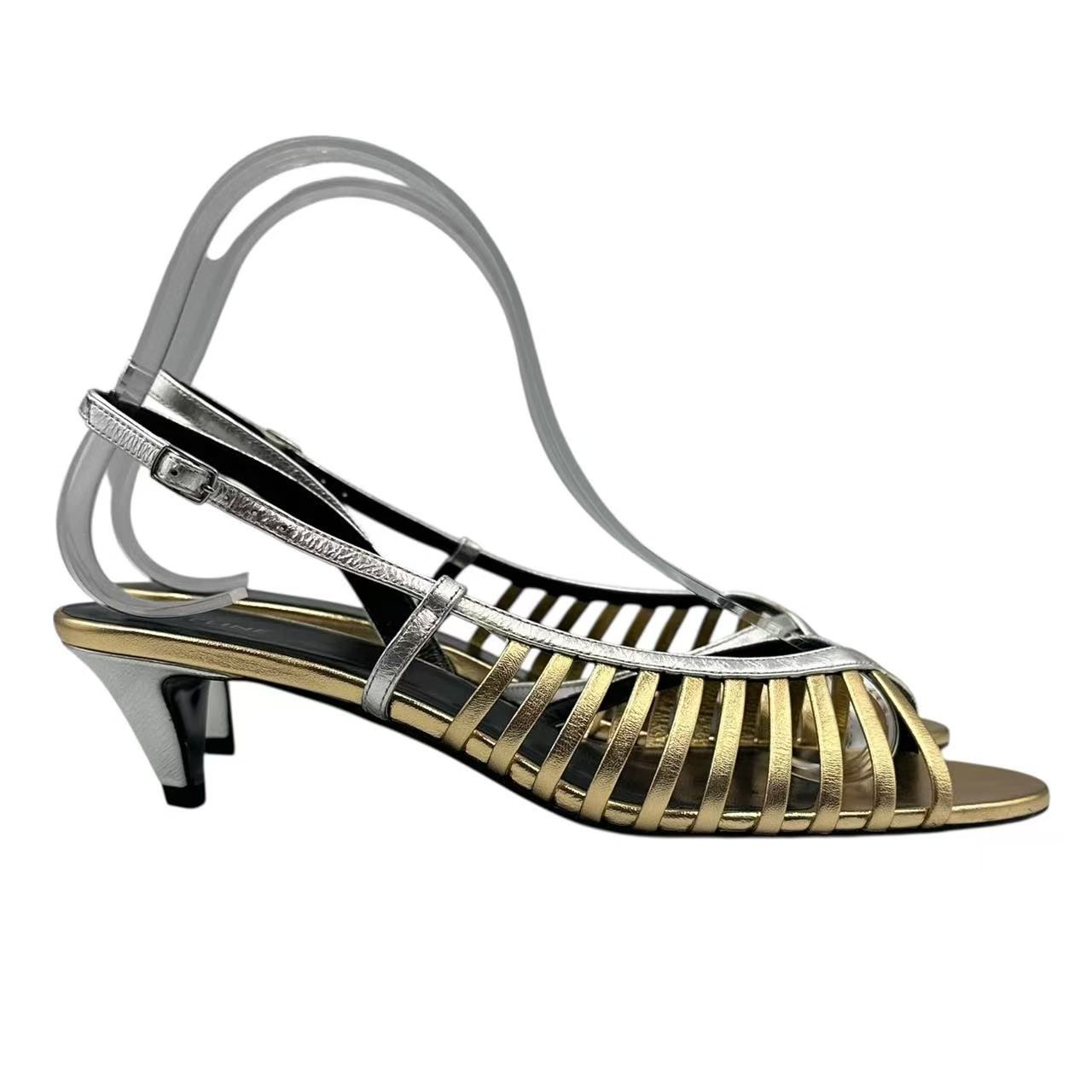 Celine Sandals Gold Silver — view 2